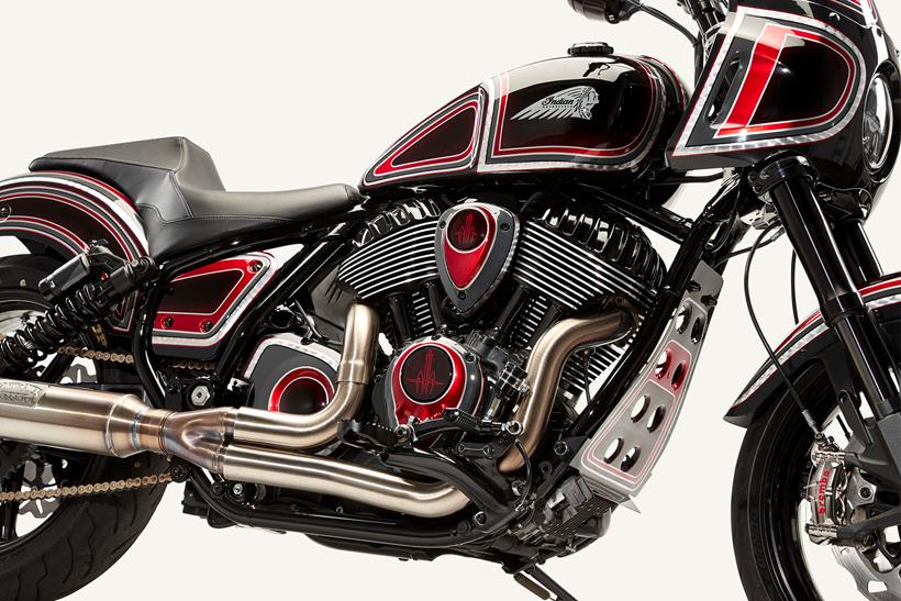 'Forged' custom Indian Sport Chief paint detail