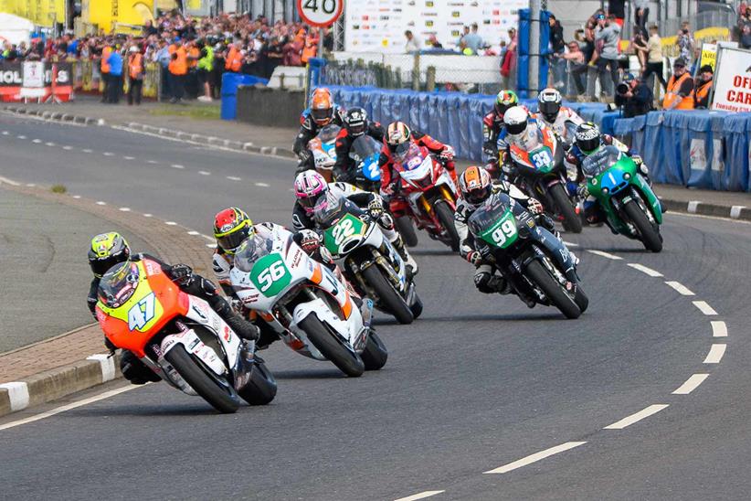 Richard Cooper leads Saturday's Supertwin race