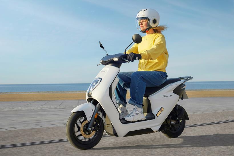 Honda EM1 e electric scooter on the road