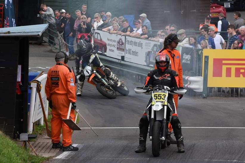 Warming rear tyre at the Shelsley Hill Climb (image: Track Action Photography)