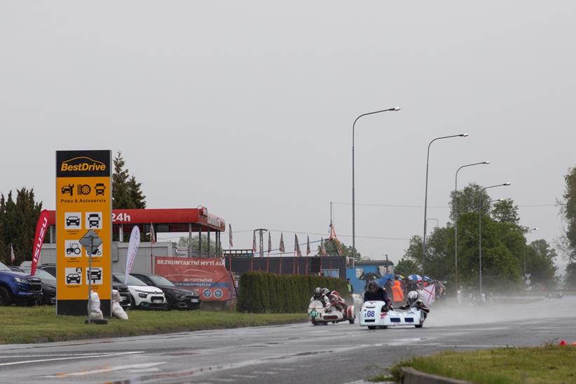 Czech road racing in the wet