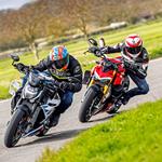 Are 200bhp nakeds just too much? BMW's M1000R takes on the Ducati Streetfighter V4 S