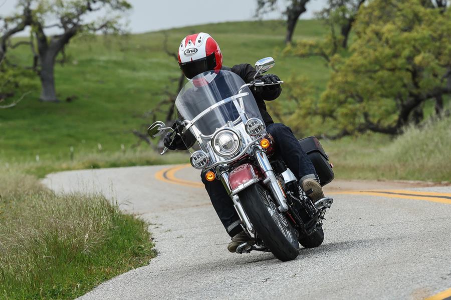 Harley-Davidson Heritage Classic Anniversary Edition on the road