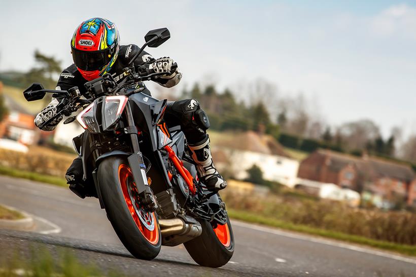 KTM 1290 Super Duke R Evo on the road