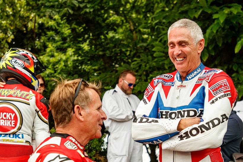 Mick Doohan and Wayne Rainey at Goodwood 2022