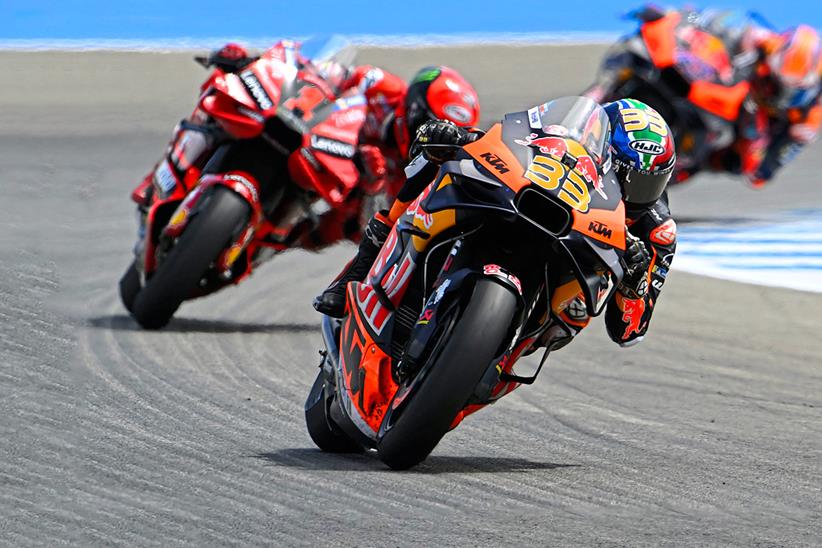 Brad Binder on track in a MotoGP round