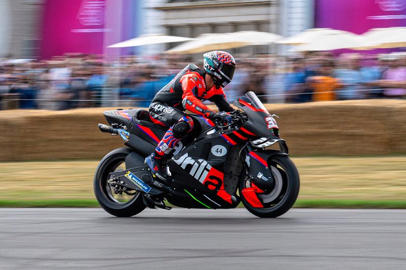 Lorenzo Savadori rides up the hill at Goodwood. Credit: Oli Tennent