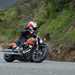 Harley-Davidson Breakout 117 cornering quickly on a mountain road in the USA