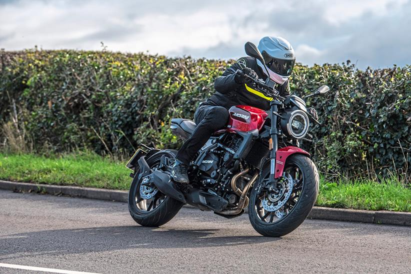 Moto Morini ridden with tinted visor