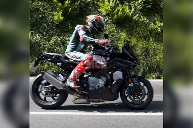 Peter Hickman tests the BMW M1000XR concept on the Isle of Man