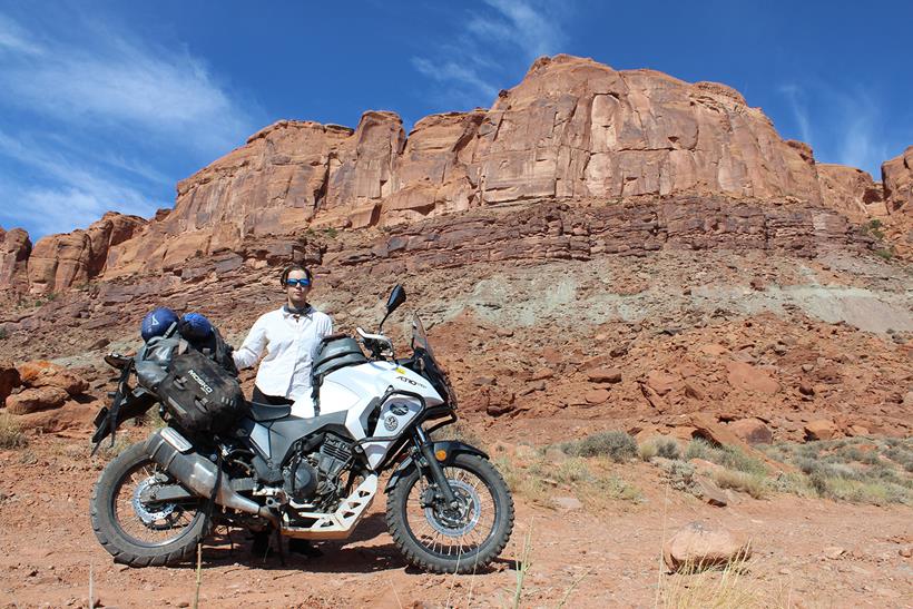 McCutchen with her bike in Moab