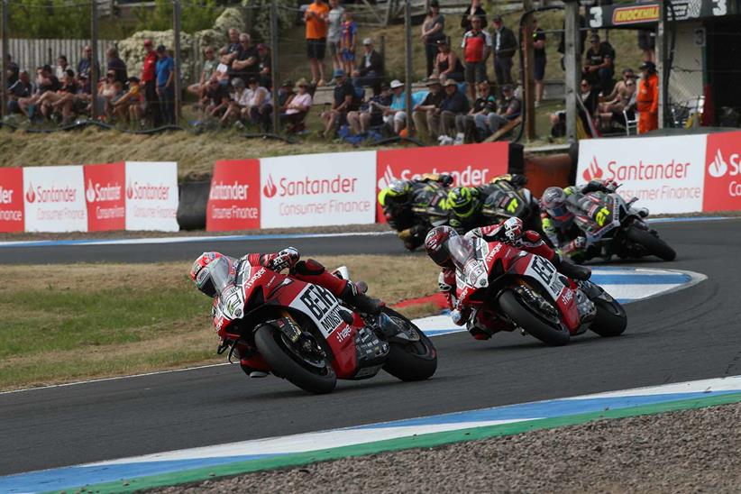 Glenn Irwin leads Tommy Bridewell at Knockhill