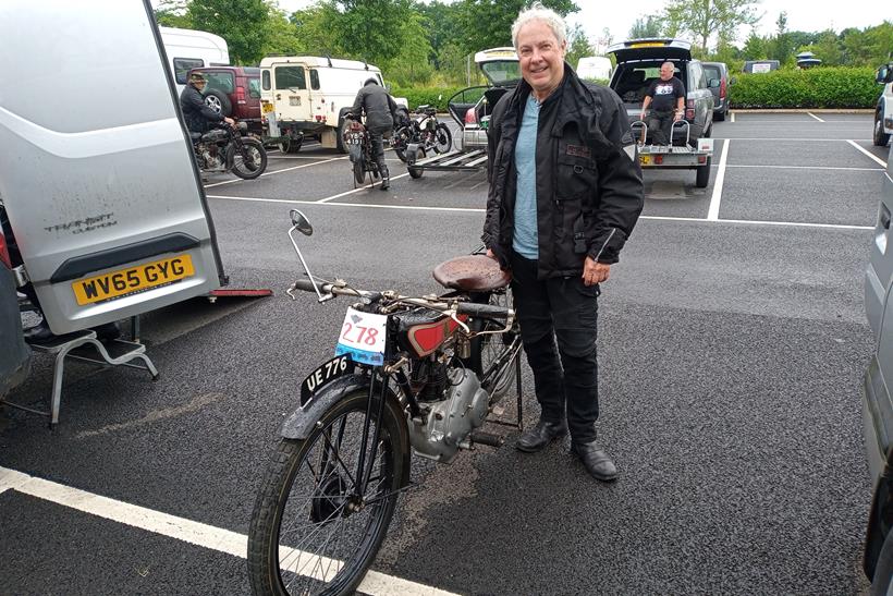 Craig Exley and his Rover 350 at the Banbury Run