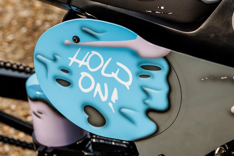 Special number boards on the custom Honda Grom