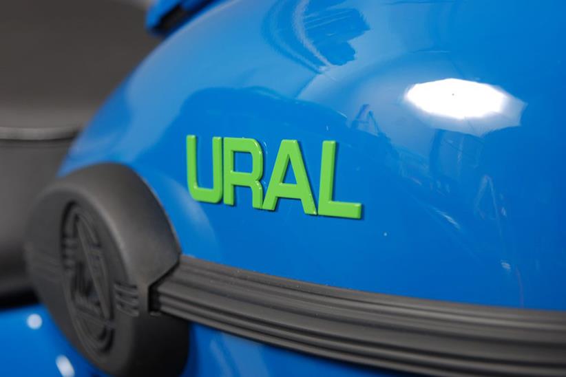 Ural logo in Green Tanager finish