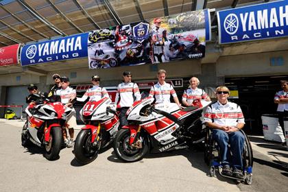 Yamaha greats together at Laguna Seca