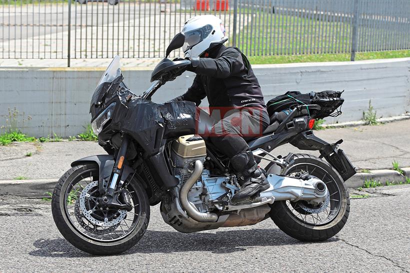 Moto Guzzi V100 Stelvio spy shot