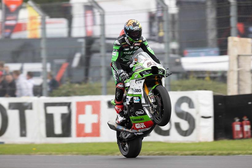 Tito Rabat in World Superbike action at Donington Park