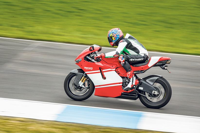 Ducati Desmosedici RR ridden at Knockhill