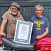 Henry Cole and Allen Millyard with their Guinness World Record certificate
