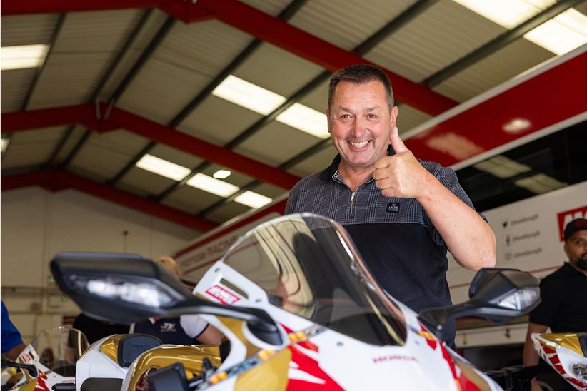 A happy customer with his special Honda Fireblade SP