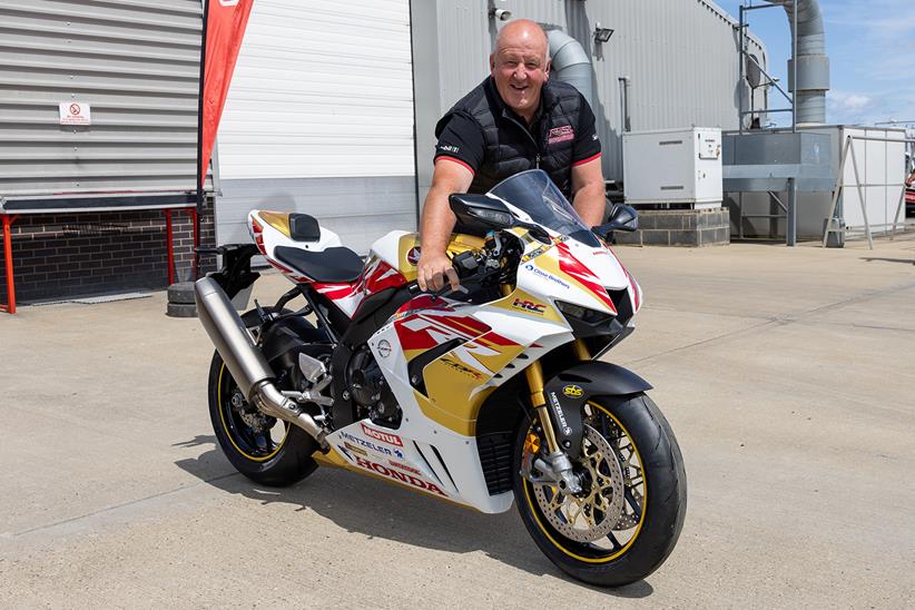 A customer taking his Honda CBR1000RR-R Fireblade SP John McGuinness 100th TT Start Replica edition home