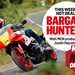 Riding a Yamaha XSR900GP, with MCN's Bargain Hunter logo and Black Friday Deals logo