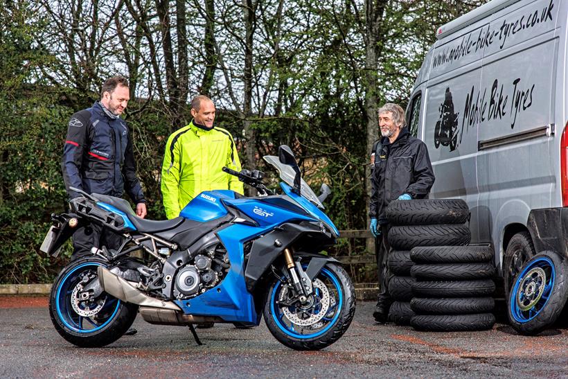 Sports-touring motorbike tyre test