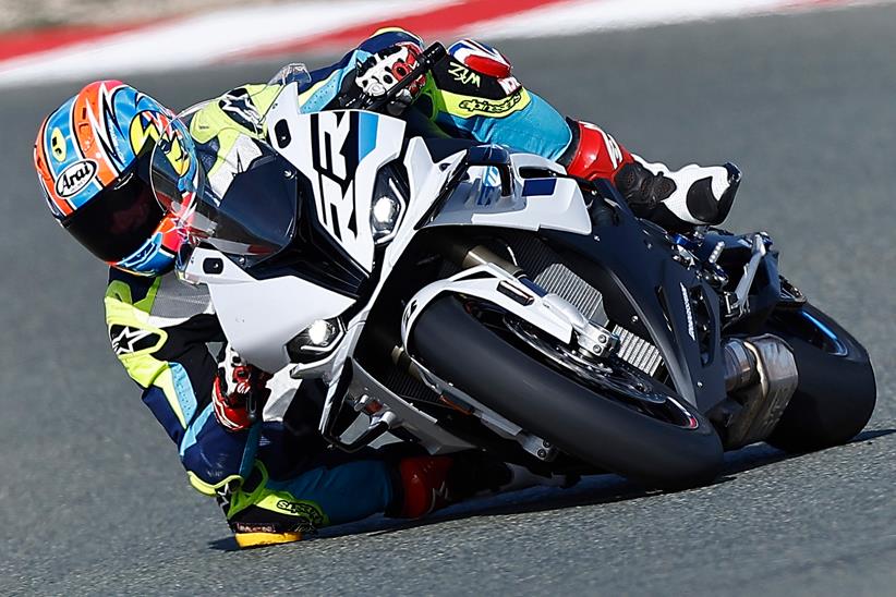 BMW S1000RR on track