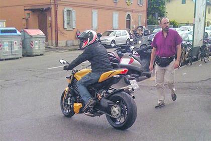 2012 Ducati 848 Streetfighter spied outside Bologna factory