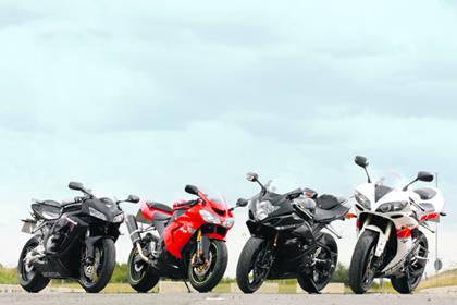 Honda CBR1000RR, Kawasaki ZX-10R, Suzuki GSX-R1000, Yamaha R1