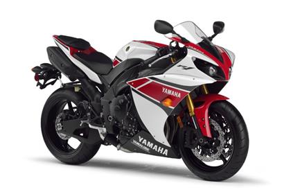 This is the new 2012 Yamaha YZF-R1 which has six-stage traction control and a mid-life redesign