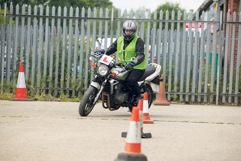 CBT cone slalom ridden by learner