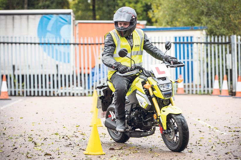 Learning to ride a motorbike in the UK