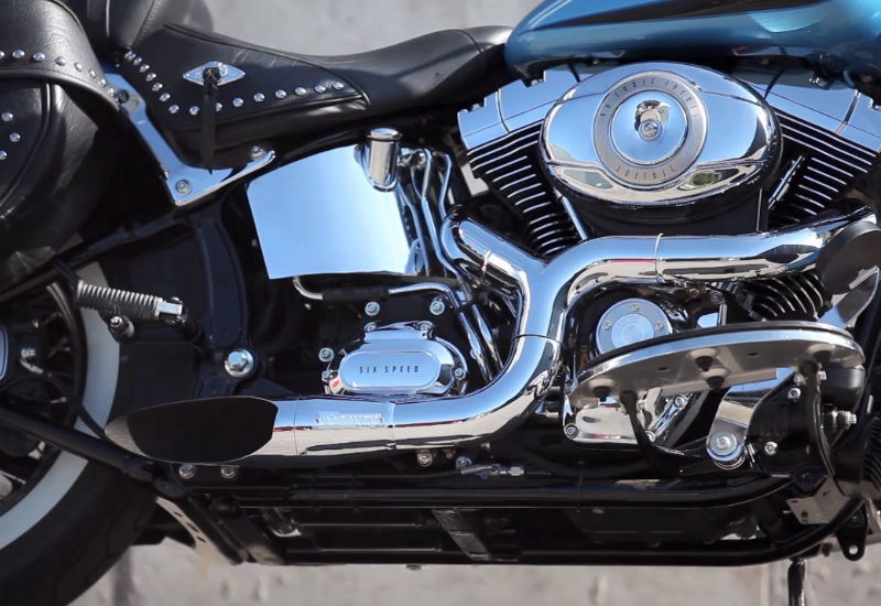HarleyDavidson Softail fitted with Akrapovič Open Line exhaust system MCN
