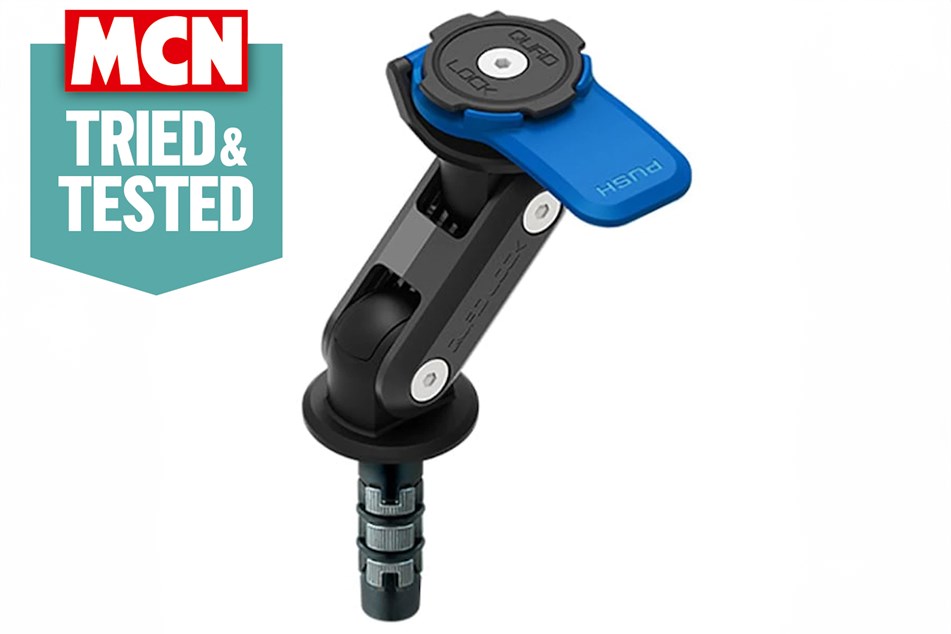 Weather Resistant Galaxy Note 8 Motorcycle Fork Stem Mount 17.5 - 20.5mm (sku 41899)