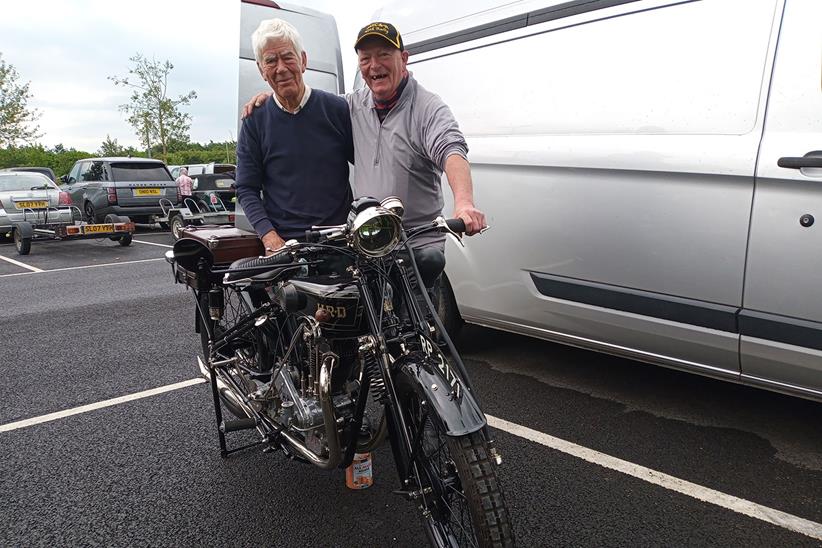 Bill Morris and Phil Wilson with the 1926 HRD TT Replica at the Banbury Run