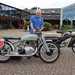 Sammy Miller MBE with the two new bikes