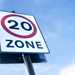 20mph zone sign