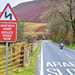 Motorcyclist on a Welsh road