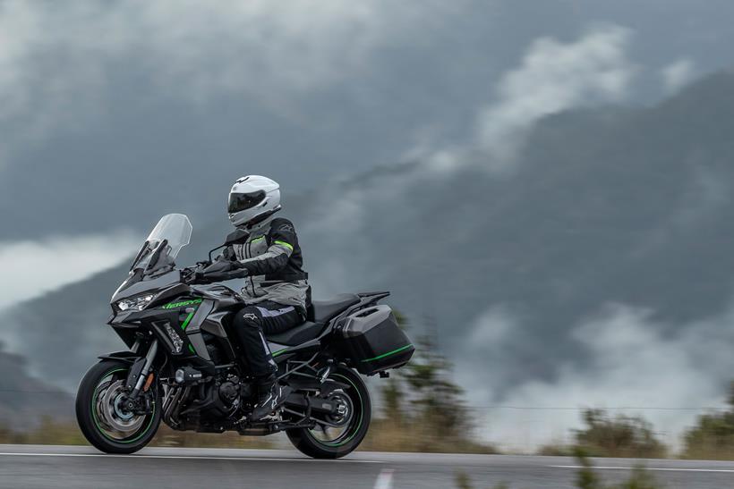 Rider on Kawasaki Versys 1100 