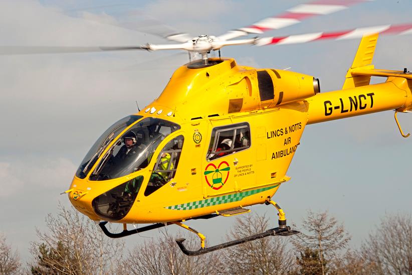 Air Ambulance in flight