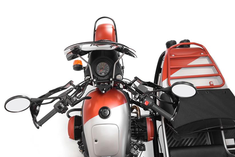 Bird's eye view of the Ural Gear Up Expedition sidecar outfit