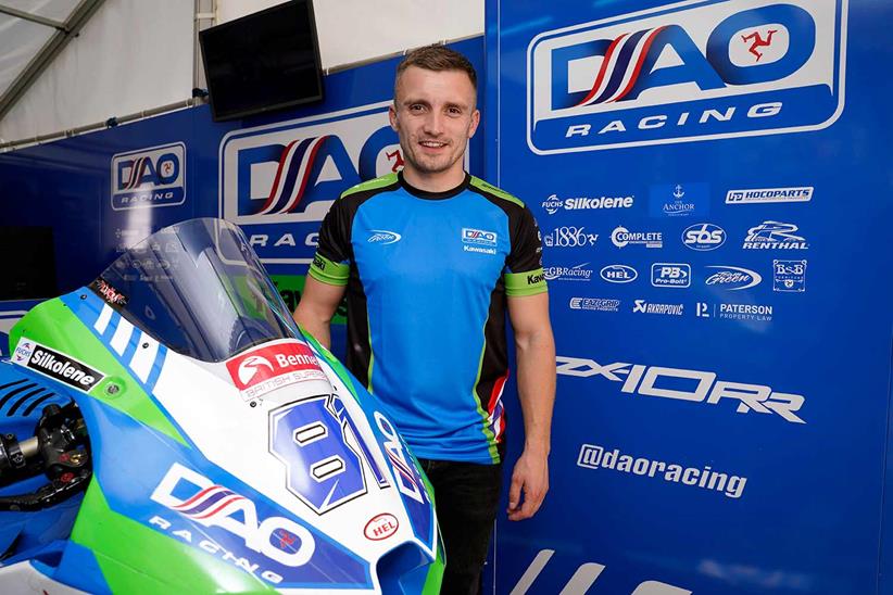 Luke Stapleford with his DAO Racing Kawasaki