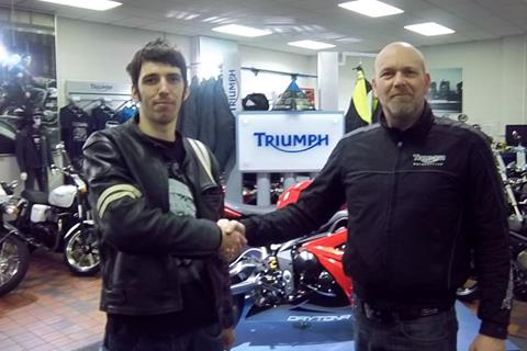 MCN Golden Bike winner takes delivery of new bike