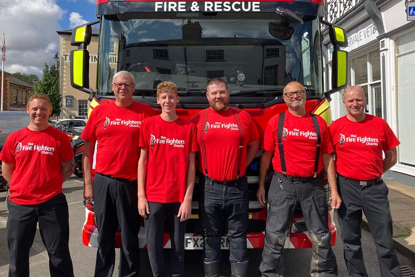 Alford fire fighters in front of their fire engine