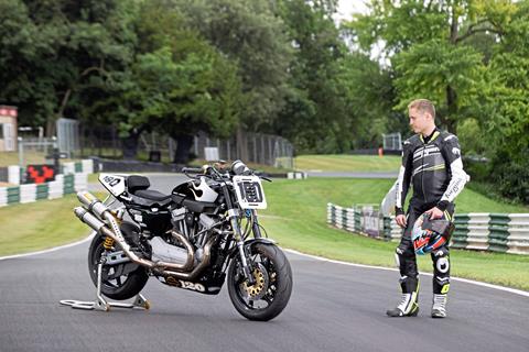 Dream ride: Dan meets his hero bike, the H-D XR1200 racer