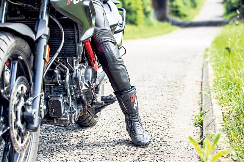 In your first month motorcycling, ensure you work out where to place your feet and what to do when you come to a standstill. There are often multiple ways of doing things so pick one your comfortable with