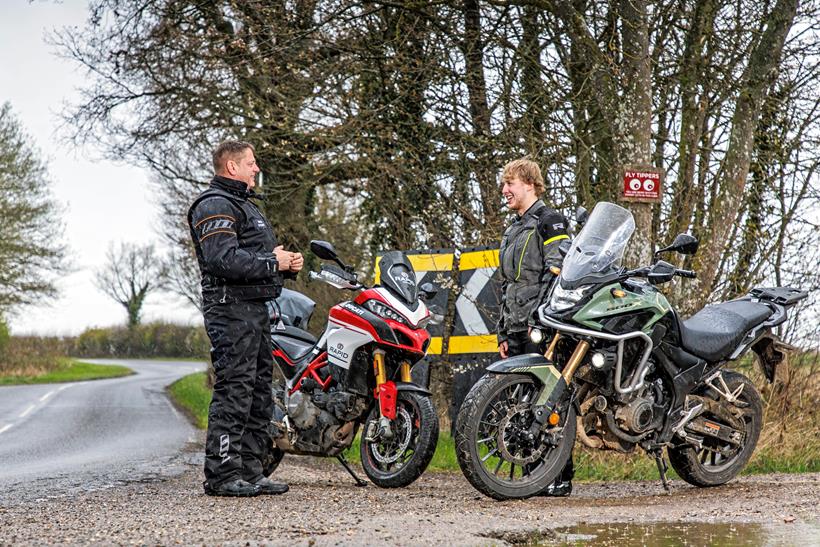 In your first month motorbiking it's quite possible you'll encounter rain