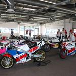 Yamaha Classic Racing Team display at Donington Park